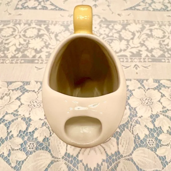 ✨ Vintage Hall USA Yellow Ceramic Pitcher Mid-Century Glazed Ice Lip Design - Picture 3 of 7